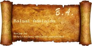 Balsai Adelaida névjegykártya